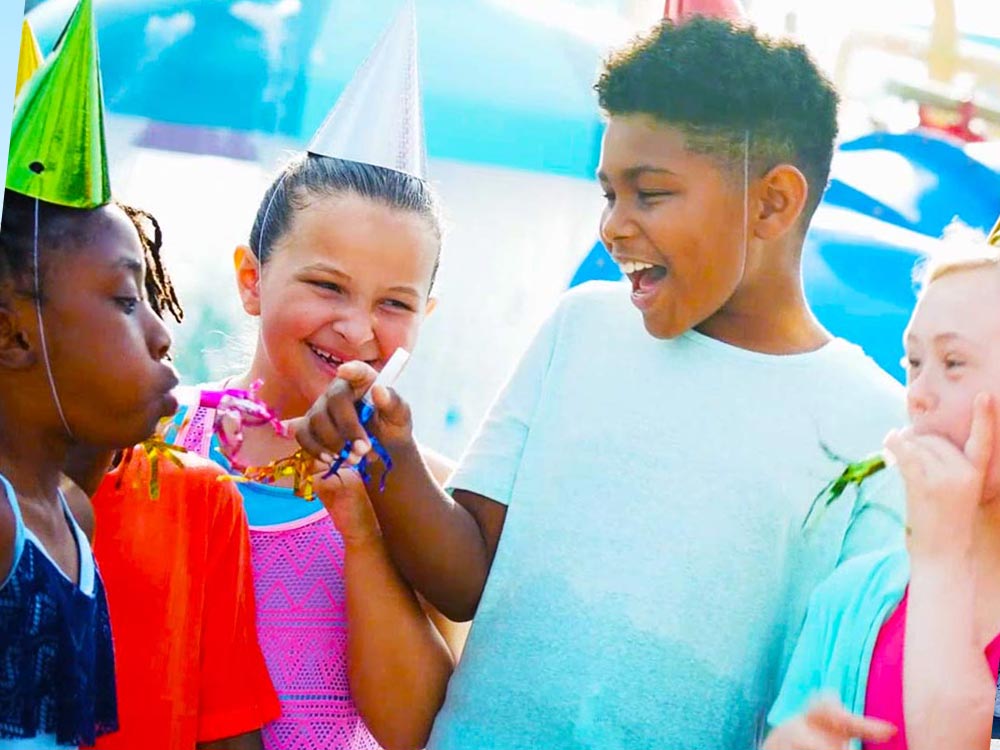 Kids at birthday party