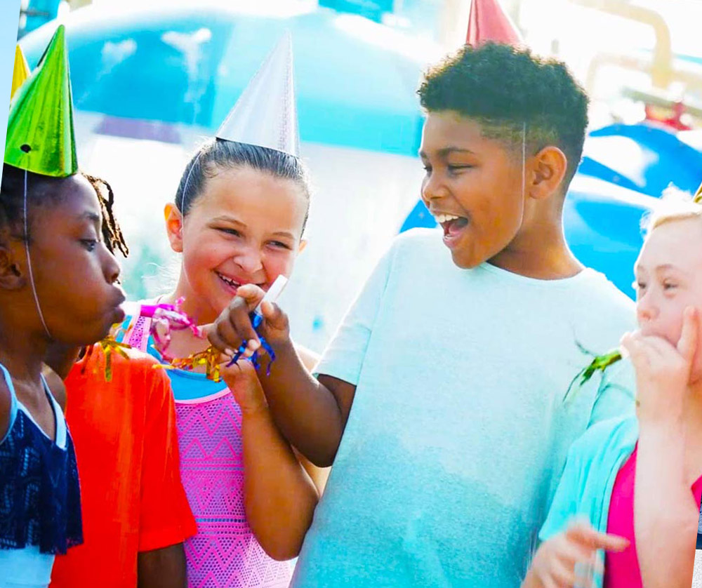 Kids at a birthday party